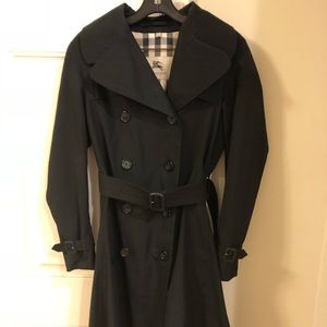 Burberry black rain coat